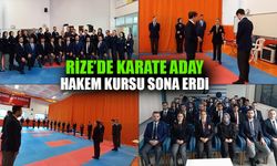 Rize'de Karate Aday Hakem Kursu Sona Erdi