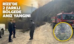 Rize'de 2 Farklı Bölgede Anız Yangını