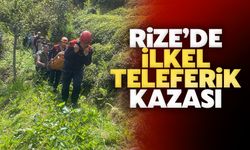 Rize'de İlkel Teleferik Kazası!