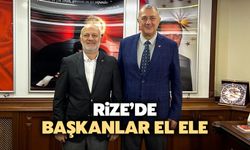 Rize'de AK Parti'li ve CHP'li Başkan El Ele