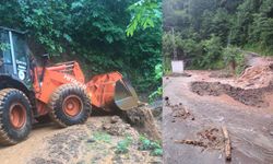 Rize'de Şiddetli Yağışta Heyelanlar Meydana Geldi