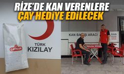 Rize'de Kan Verene Çay Hediyesi