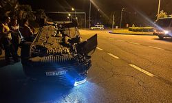 Rize’de Takla Atan Otomobilin Sürücüsü Yaralandı