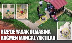 Rize’de Yasak Olmasına Rağmen Parkta Mangal Yaktılar!