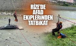 Rize'de AFAD Ekiplerinden Tatbikat