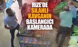 Rize'de Silahlı Kavganın Başlangıcı Güvenlik Kamerasında