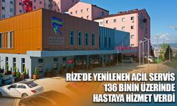 Rize'de Yenilenen Acil Servis 136 Binin Üzerinde Hastaya Hizmet Verdi