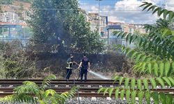 Tren Rayında Çıkan Yangını Canlarını Hiçe Sayarak Söndürdüler