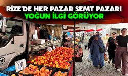 Rize'de Her Pazar Semt Pazarı Yoğun İlgi Görüyor