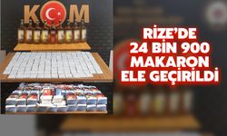 Rize'de 24 Bin 900 Adet Makaron Ele Geçirildi