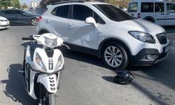 Cip ile Motosiklet Çarpıştı: 1 Yaralı