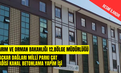 Kaçkar Dağları Milli Parkı Çat Vadisi Kanal Betonlama Yapım İşi