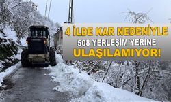 4 İlde Toplam 508 Köy Yolu Kar Nedeniyle Ulaşıma Kapandı