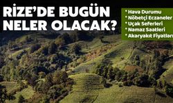 Bugün Rize'de Hangi Eczaneler Nöbetçi, Rize'den Kaç Uçak Seferi Var?