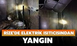 Rize’de Elektrik Isıtıcısından Yangın