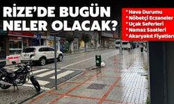 Bugün Rize'de Hangi Eczaneler Nöbetçi, Rize'den Kaç Uçak Seferi Var?