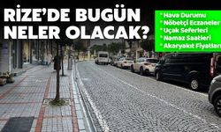 Bugün Rize'de Hangi Eczaneler Nöbetçi, Rize'den Kaç Uçak Seferi Var?