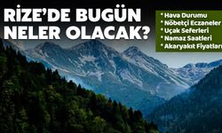 Bugün Rize'de Hangi Eczaneler Nöbetçi, Rize'den Kaç Uçak Seferi Var?