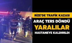 Rize’de Trafik Kazası: Araç Ters Döndü, Yaralılar Var