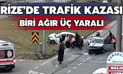 Rize’de Trafik Kazası: Biri Ağır Üç Yaralı