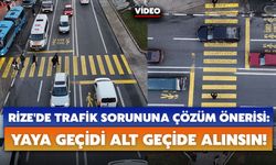 Rize'de Trafik Sorununa Çözüm Önerisi: Yaya Geçidi Alt Geçide Alınsın!