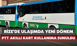 Rize’de Ulaşımda Yeni Dönem: PTT Akıllı Kart Kullanıma Sunuldu