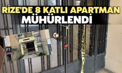 Rize'de Tahliye Edilen 8 Katlı Apartman Mühürlendi