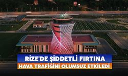 Rize'de Şiddetli Fırtına Hava Trafiğini Olumsuz Etkiledi