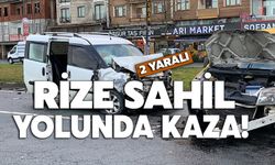 Rize Sahil Yolunda Kaza; 2 Yaralı