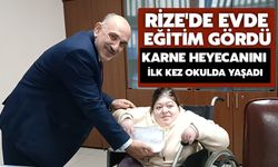 Rize'de Evde Eğitim Gördü, Karne Heyecanını İlk Kez Okulda Yaşadı