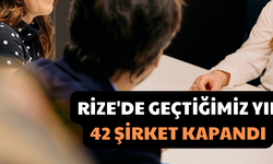 Rize'de Geçtiğimiz Yıl 42 Şirket Kapandı