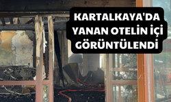 Kartalkaya'da Yanan Otelin İçi Görüntülendi