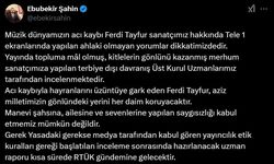 RTÜK Başkanı Şahin’den Sunucu Musa Özuğurlu’nun Ferdi Tayfur Yorumuna Tepki