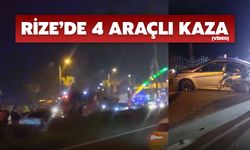 Rize’de 4 Araçlı Kaza