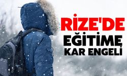 Rize'de Eğitime Kar Engeli