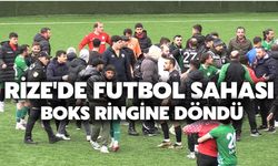 Rize'de Futbol Sahası Boks Ringine Döndü