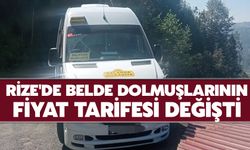 Rize'de Belde Dolmuşlarının Fiyatlarına Zam Geldi