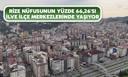 Rize Nüfusunun Yüzde 66,26'sı İl ve İlçe Merkezlerinde Yaşıyor