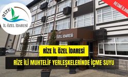 Rize İli Muhtelif Yerleşkelerinde İçme Suyu