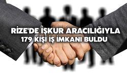 Rize'de İşkur Aracılığıyla 179 Kişi İş İmkanı Buldu