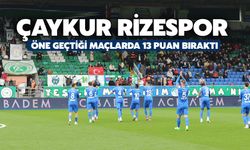 Çaykur Rizespor Öne Geçtiği Maçlarda 13 Puan Bıraktı