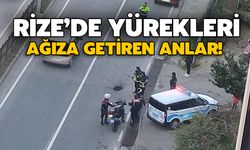 Rize’de Yürekleri Ağıza Getiren Anlar!