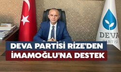 DEVA Partisi Rize'den İmamoğlu'na Destek