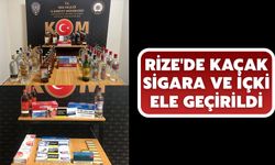 Rize'de Kaçak Sigara ve İçki Ele Geçirildi