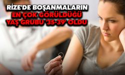 Rize'de Boşanmaların En Çok Görüldüğü Yaş Grubu '35-39' Oldu