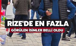 Rize'de En Fazla Görülen İsimler Belli Oldu