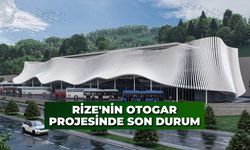 Rize'nin Yeni Otobüs Terminalinde Çalışmalar Tüm Hızıyla Devam Ediyor