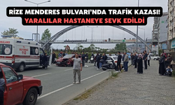 Rize Menderes Bulvarı’nda Trafik Kazası!
