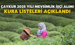 2025 ÇAYKUR kura listeleri yayınlandı