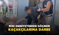 Rize Emniyetinden Göçmen Kaçakçılarına Darbe